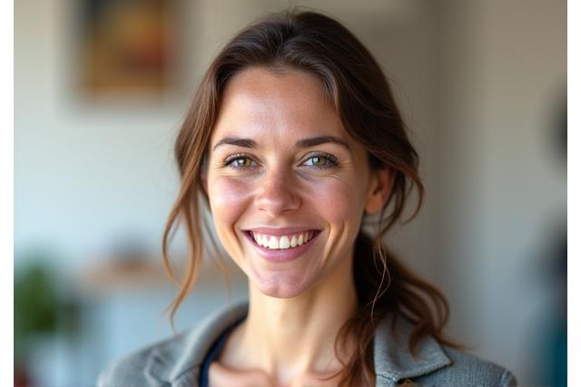Sophia Bauer, Praxismanagerin, lächelt einladend.